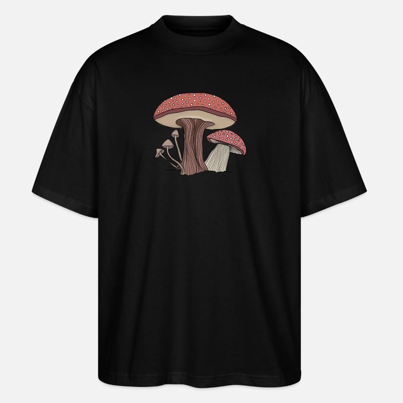 Champignons - T-shirt bio Blaster 2.0 coupe oversize Stanley/Stella Unisexe - noir