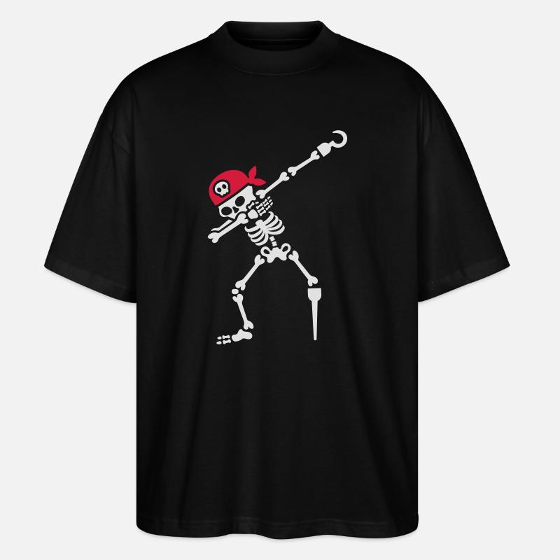 Dab / dabbing skeleton pirate - T-shirt bio Blaster 2.0 coupe oversize Stanley/Stella Unisexe - noir