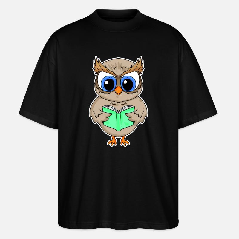 Reading Book Books Reader Gift - Stanley/Stella Oversized Unisex Organic T-shirt Blaster 2.0 - black