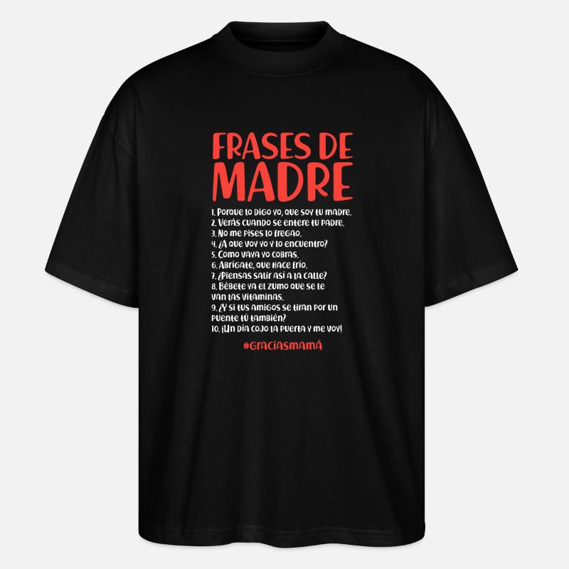 Citations de la mère (sombre) - T-shirt bio Blaster 2.0 coupe oversize Stanley/Stella Unisexe - noir
