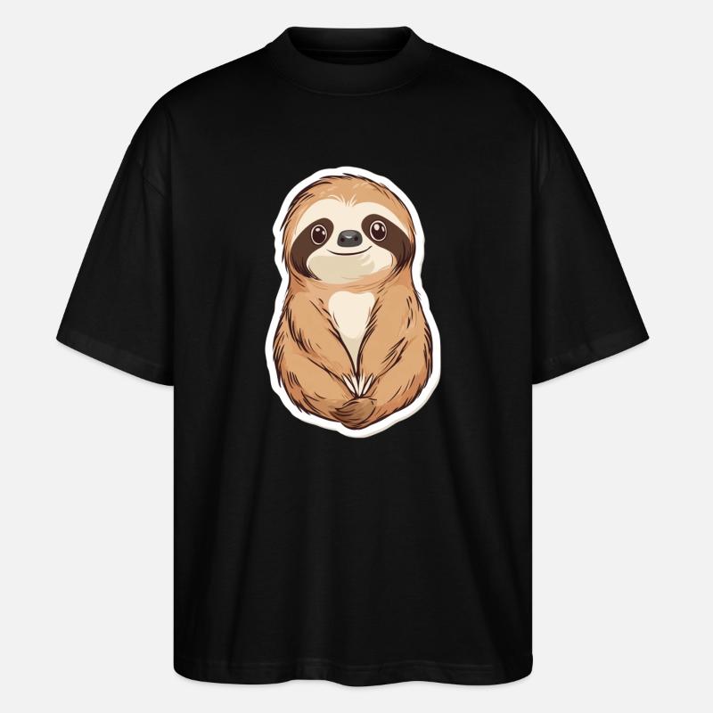 Faultier - Stanley/Stella Oversized Unisex Bio T-Shirt Blaster 2.0 - Schwarz
