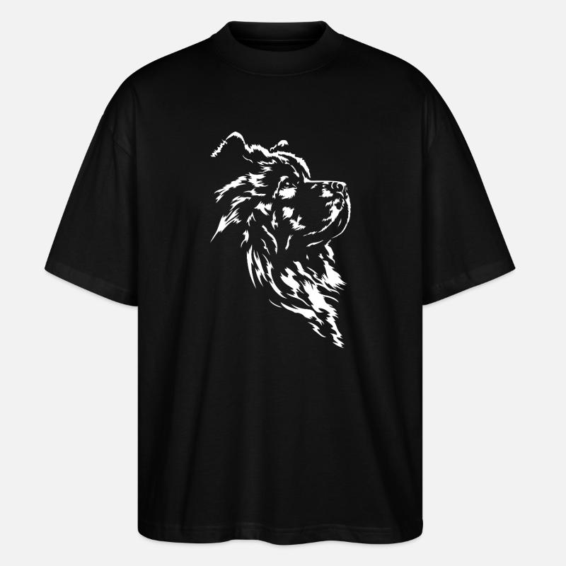 Chow Chow Silhouette Chien Wilsigns - T-shirt bio Blaster 2.0 coupe oversize Stanley/Stella Unisexe - noir