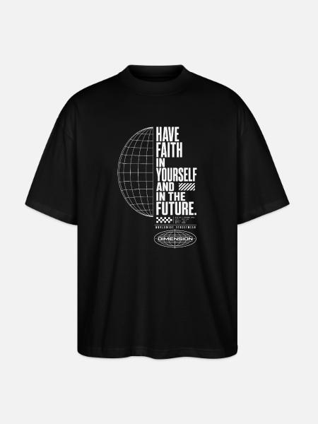 Believe in yourself and the future - Stanley/Stella Oversized Unisex Organic T-shirt Blaster 2.0 - black