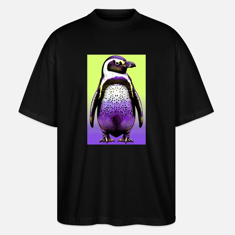 pingouin - T-shirt bio Blaster 2.0 coupe oversize Stanley/Stella Unisexe - noir
