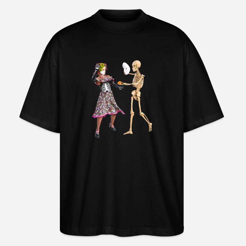 Der Sensenmann beim Tanz - Stanley/Stella Oversized Unisex Bio T-Shirt Blaster 2.0 - Schwarz