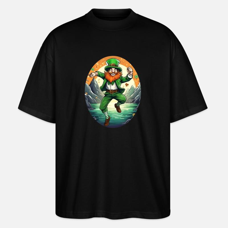 Danse trèfle de la Saint-Patrick - T-shirt bio Blaster 2.0 coupe oversize Stanley/Stella Unisexe - noir