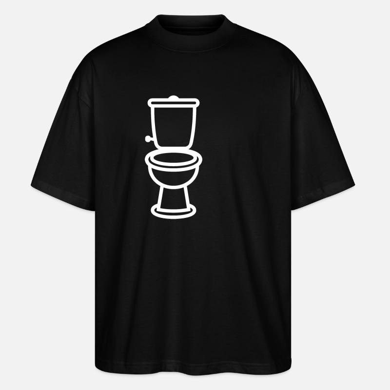Toilette - Stanley/Stella Oversized Unisex Bio T-Shirt Blaster 2.0 - Schwarz