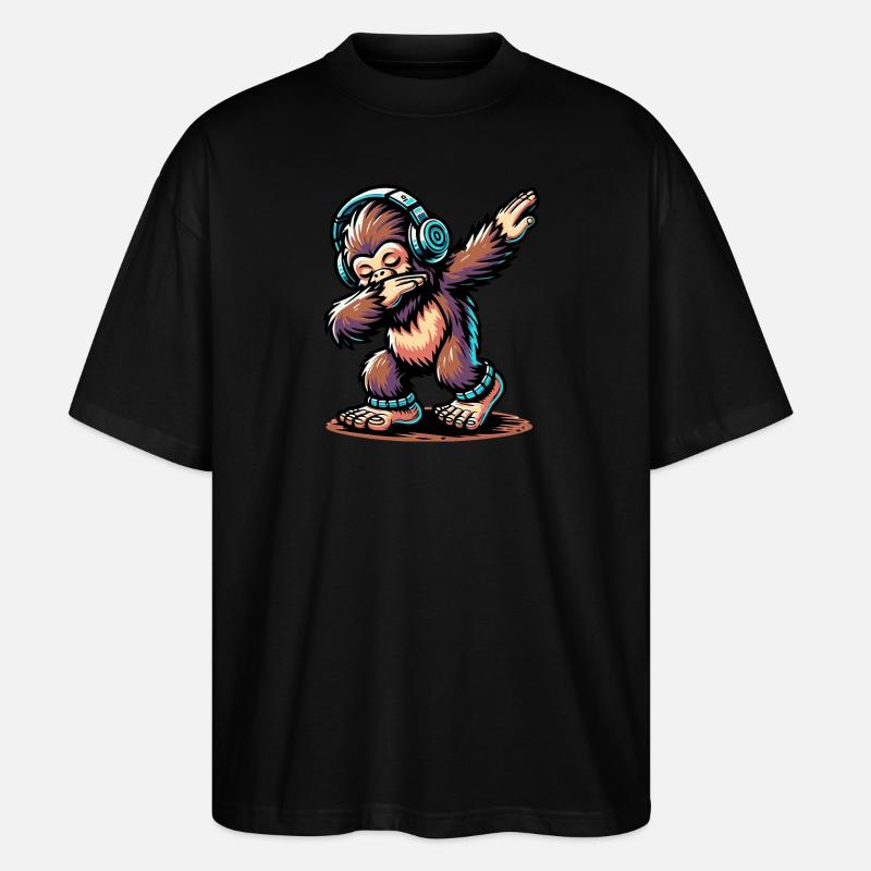 Dabbing Bigfoot - Stanley/Stella Oversized Unisex Bio T-Shirt Blaster 2.0 - Schwarz