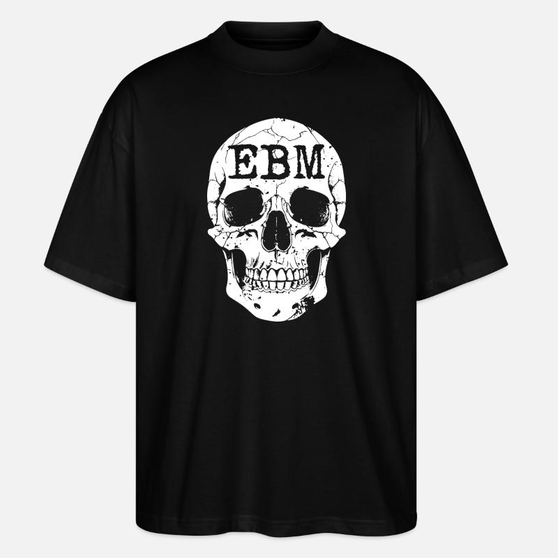 EBM Skull - Stanley/Stella Oversized Unisex Bio T-Shirt Blaster 2.0 - Schwarz