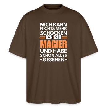 Non-Shockable Mage - Stanley/Stella Oversized Unisex Organic T-shirt Blaster 2.0 - mocha - Front - Alina (178cm) & Michal (187cm)