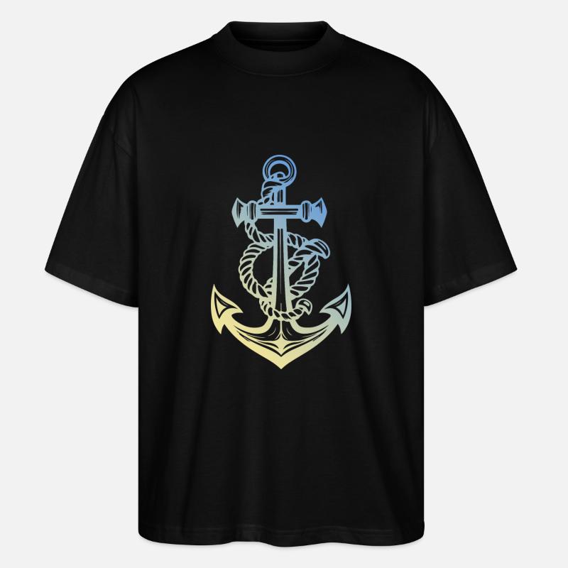 Anker Hafen - Stanley/Stella Oversized Unisex Bio T-Shirt Blaster 2.0 - Schwarz