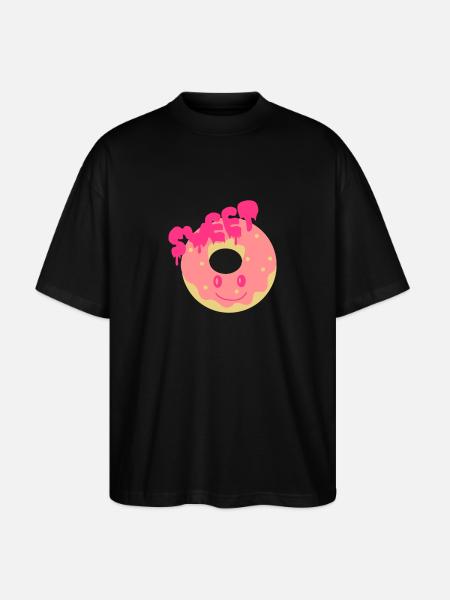 sweet donut - Stanley/Stella Oversized Unisex Bio T-Shirt Blaster 2.0 - Schwarz