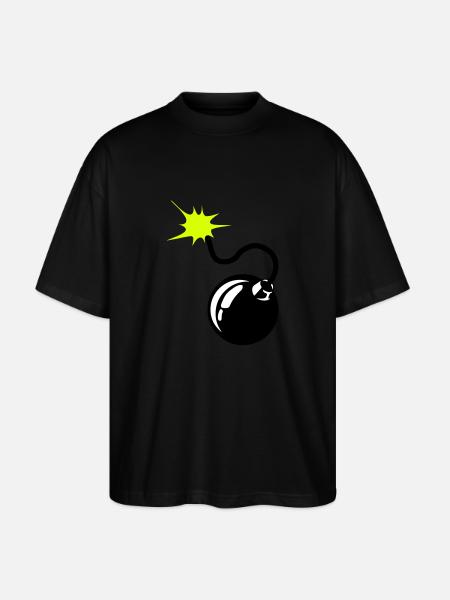 bombe meche bomb 9072 - T-shirt bio Blaster 2.0 coupe oversize Stanley/Stella Unisexe - noir