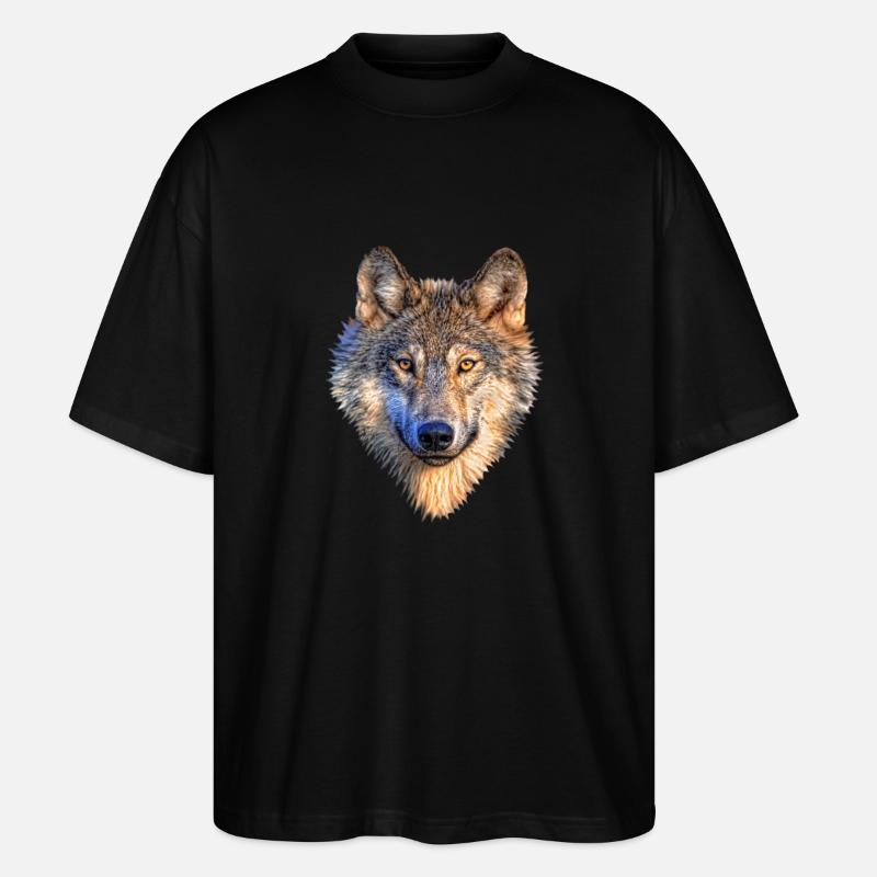 Wolf - Stanley/Stella Oversized Unisex Bio T-Shirt Blaster 2.0 - Schwarz