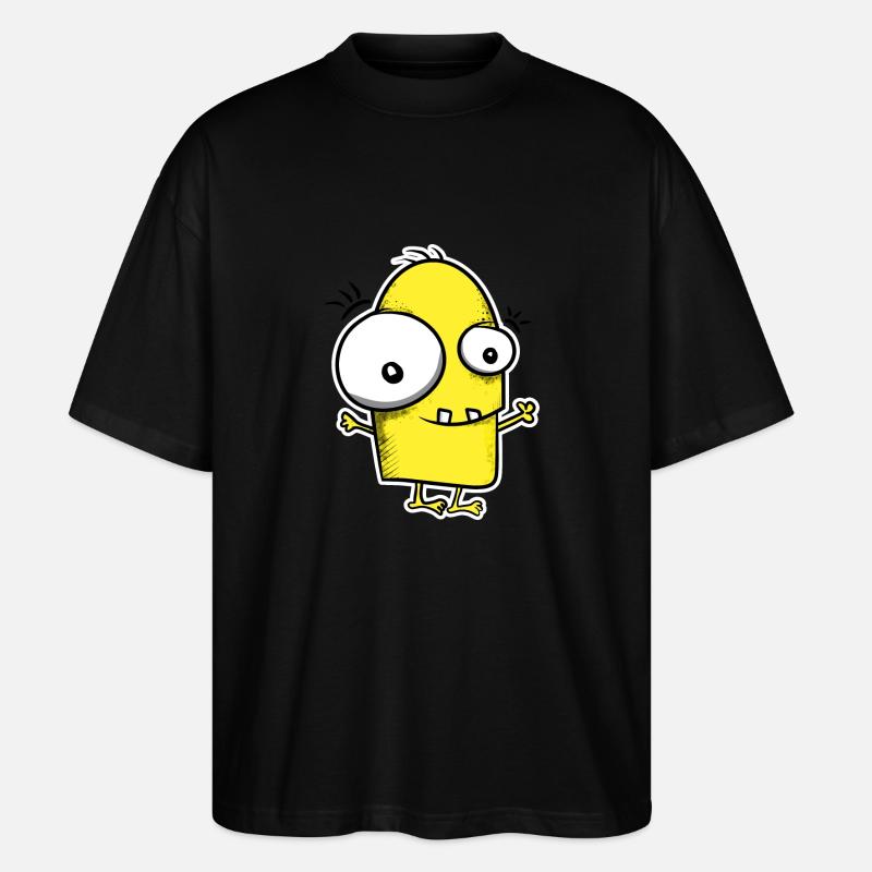Freundliches Monster - Stanley/Stella Oversized Unisex Bio T-Shirt Blaster 2.0 - Schwarz