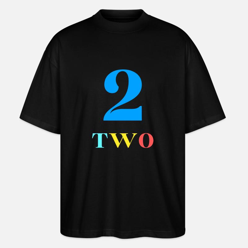 Zwei-2-jähriges Jubiläum - Stanley/Stella Oversized Unisex Bio T-Shirt Blaster 2.0 - Schwarz