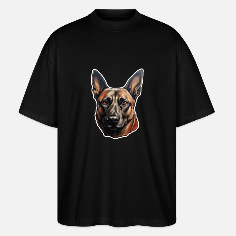 Belgian Malinois charakterstark - Stanley/Stella Oversized Unisex Bio T-Shirt Blaster 2.0 - Schwarz