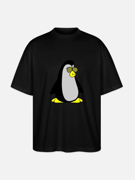 Cool Penguin 002 - Stanley/Stella Oversized Unisex Organic T-shirt Blaster 2.0 - black