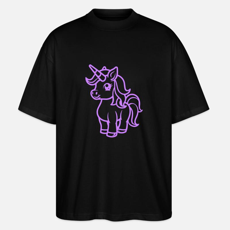 einhorn - Stanley/Stella Oversized Unisex Bio T-Shirt Blaster 2.0 - Schwarz