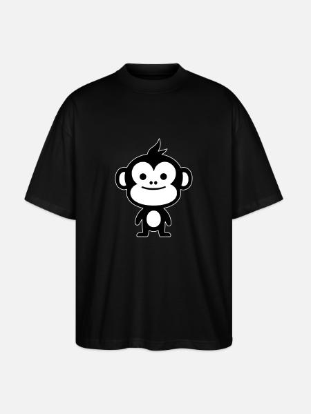 Simple Monkey - Stanley/Stella Oversized Unisex Organic T-shirt Blaster 2.0 - black