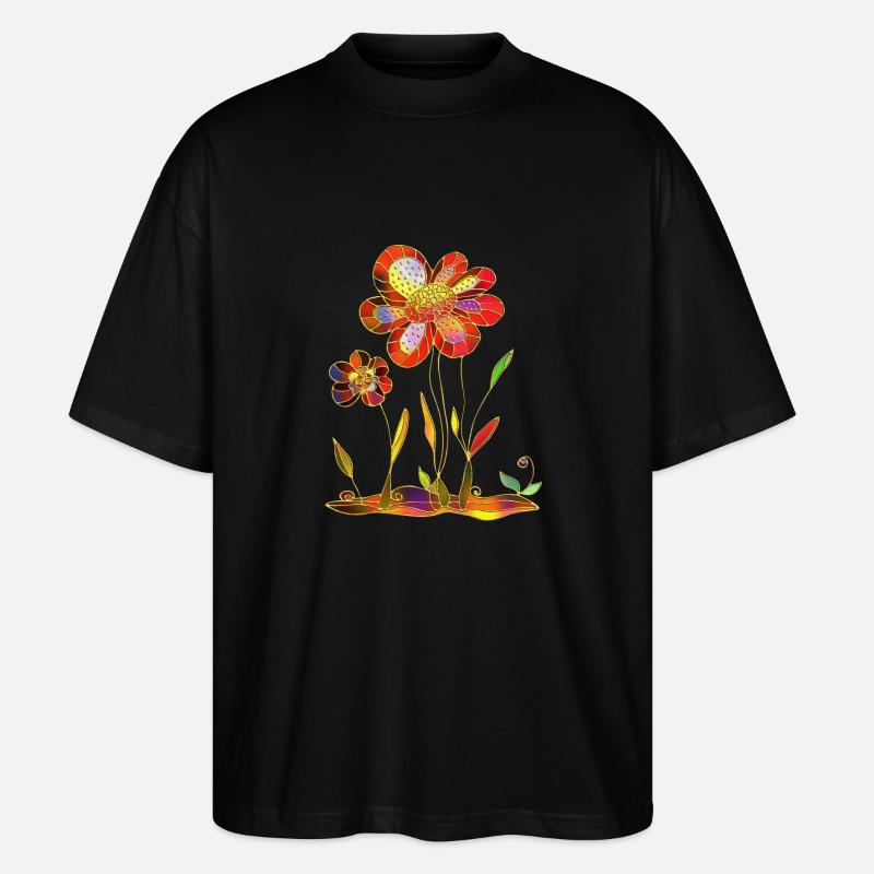 Fleur - T-shirt bio Blaster 2.0 coupe oversize Stanley/Stella Unisexe - noir