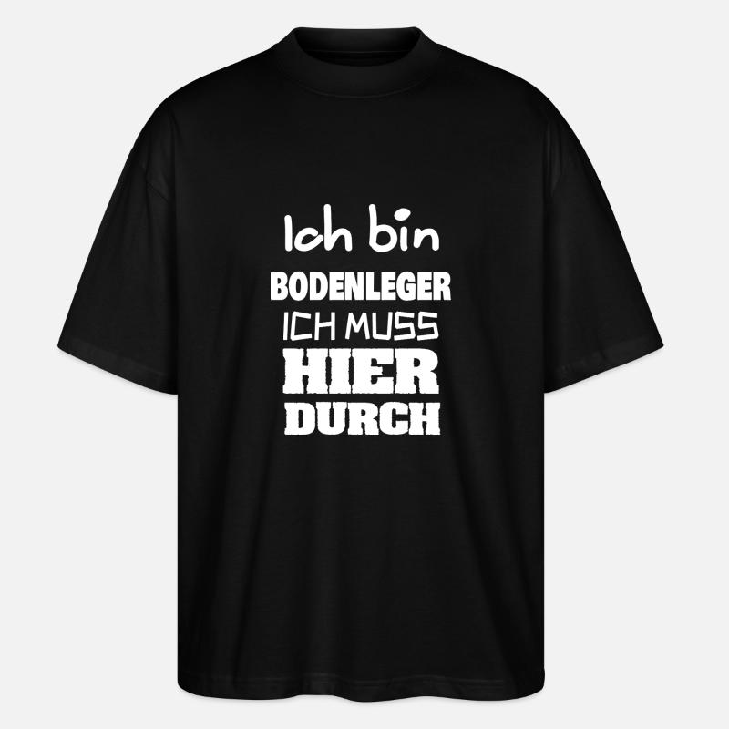 Geschenk für Bodenleger - Stanley/Stella Oversized Unisex Bio T-Shirt Blaster 2.0 - Schwarz