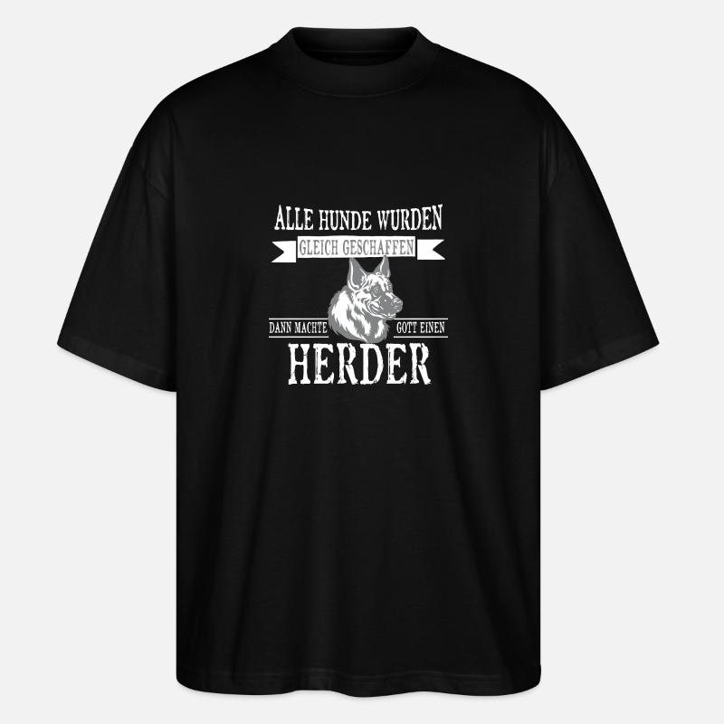 Alle Hunde Herder - Stanley/Stella Oversized Unisex Bio T-Shirt Blaster 2.0 - Schwarz