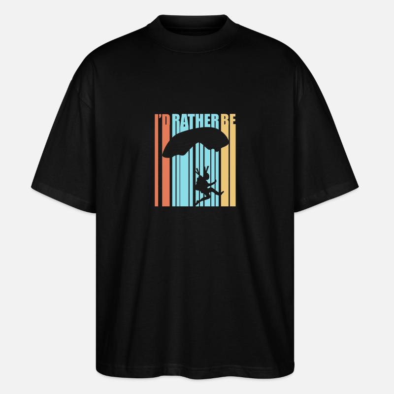 Fallschirmspringen - Stanley/Stella Oversized Unisex Bio T-Shirt Blaster 2.0 - Schwarz