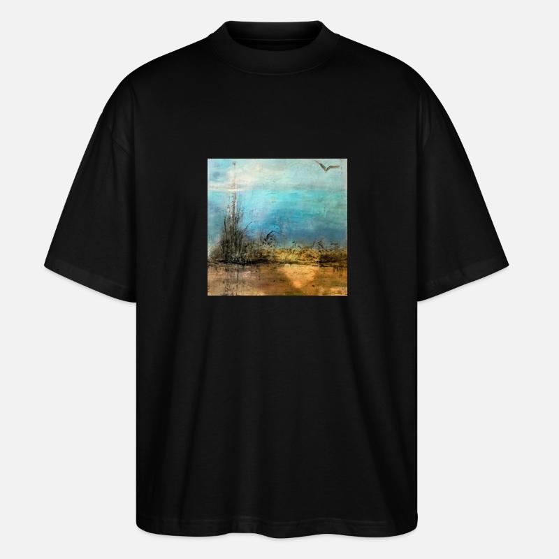 DIE WÜSTE - Stanley/Stella Oversized Unisex Bio T-Shirt Blaster 2.0 - Schwarz