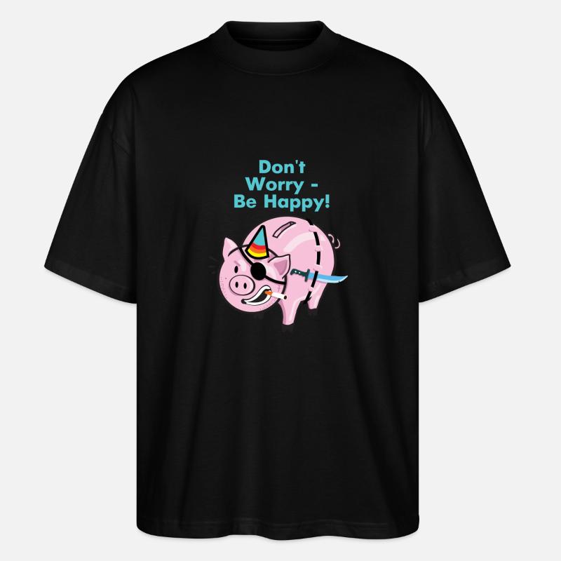 Cochon de pirate - T-shirt bio Blaster 2.0 coupe oversize Stanley/Stella Unisexe - noir