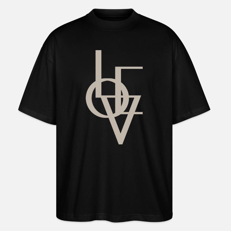 LOVE - Stanley/Stella Oversized Unisex Bio T-Shirt Blaster 2.0 - Schwarz