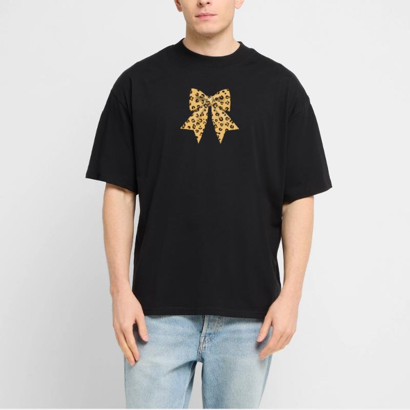 Large bow with leopard pattern gift Stanley/Stella Oversized Unisex Organic T-shirt Blaster 2.0