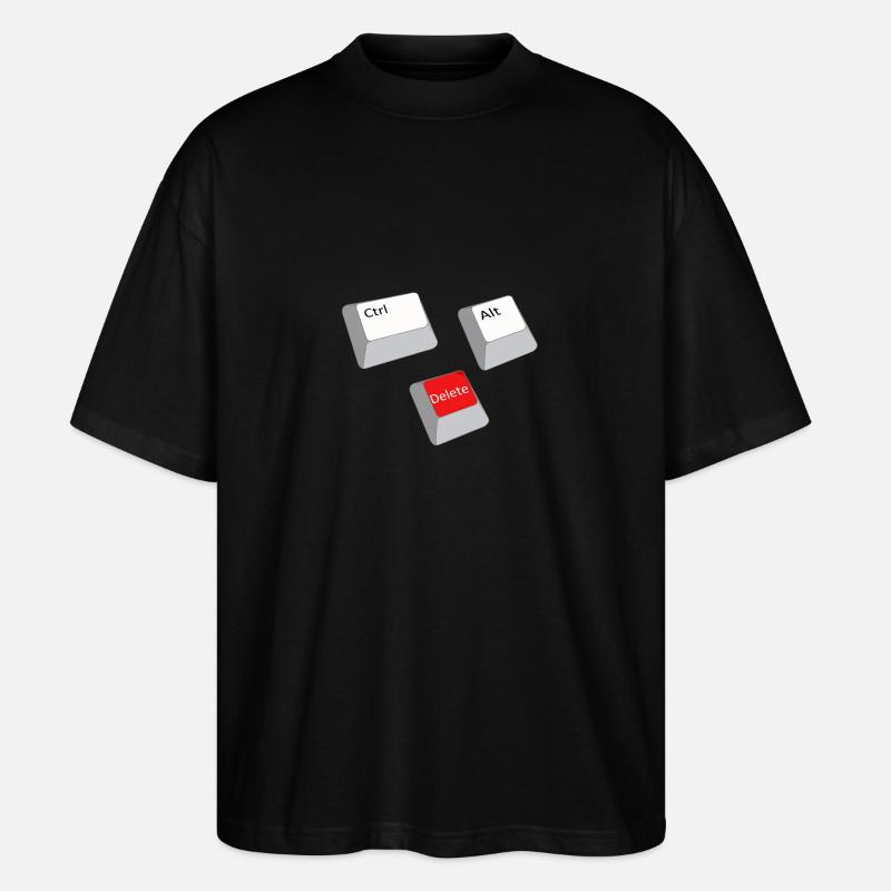 cntrl alt delete - Stanley/Stella Oversized Unisex Bio T-Shirt Blaster 2.0 - Schwarz