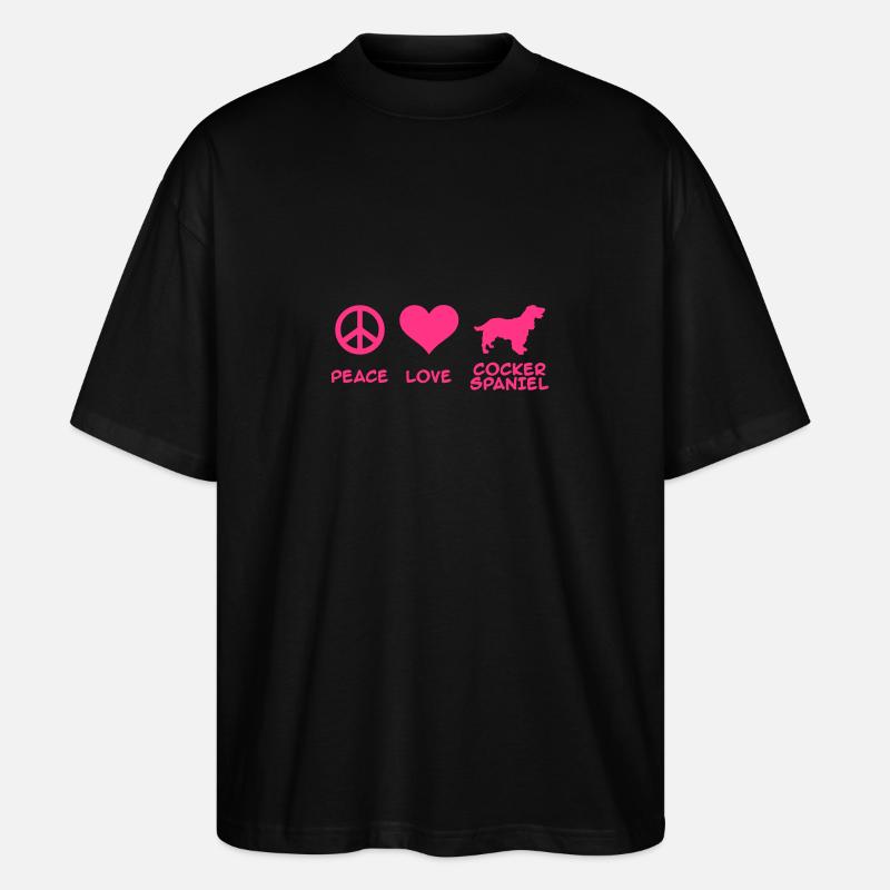 Cocker Spaniel - T-shirt bio Blaster 2.0 coupe oversize Stanley/Stella Unisexe - noir