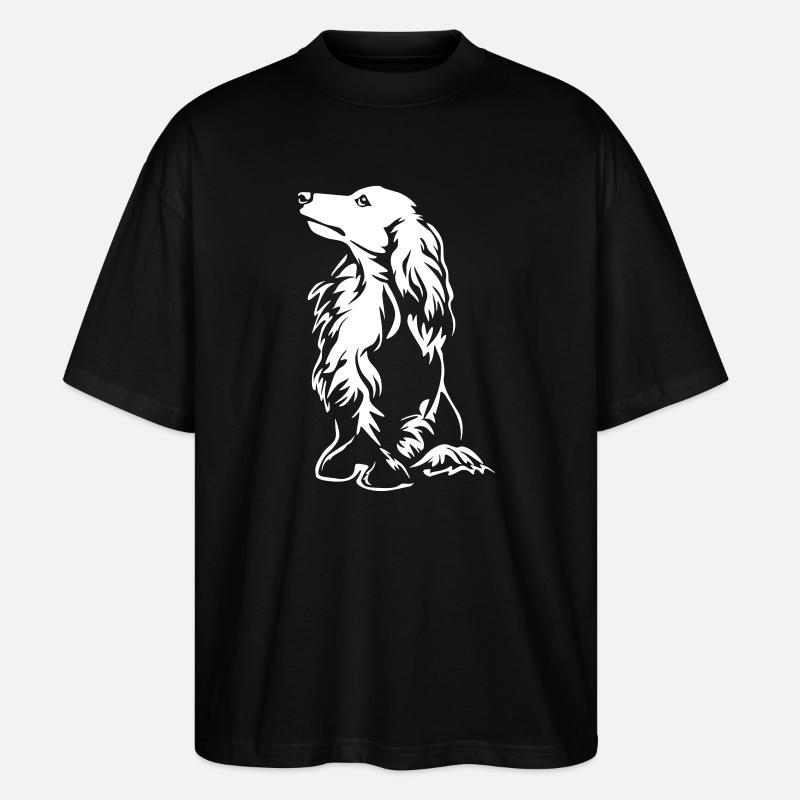 Dackel "Black Edition" - Stanley/Stella Oversized Unisex Bio T-Shirt Blaster 2.0 - Schwarz