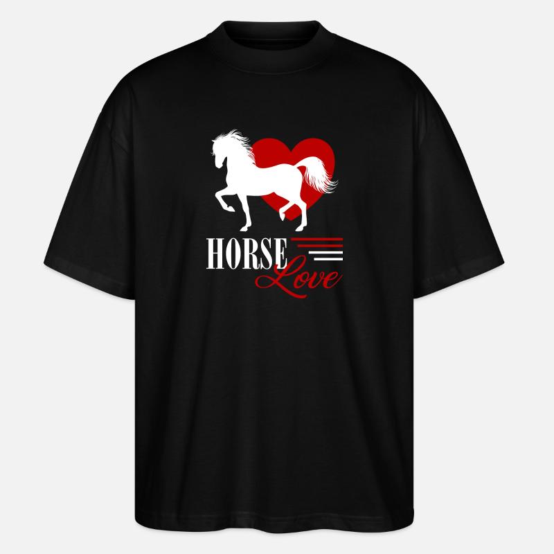 Amour du cheval - T-shirt bio Blaster 2.0 coupe oversize Stanley/Stella Unisexe - noir