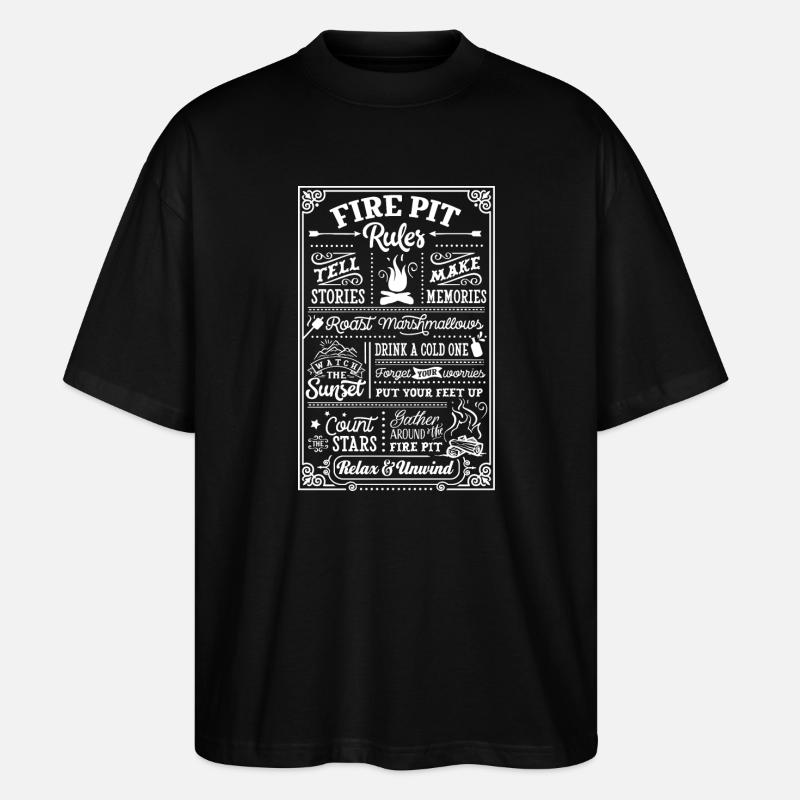 Fire Pit Rule - Stanley/Stella Oversized Unisex Bio T-Shirt Blaster 2.0 - Schwarz