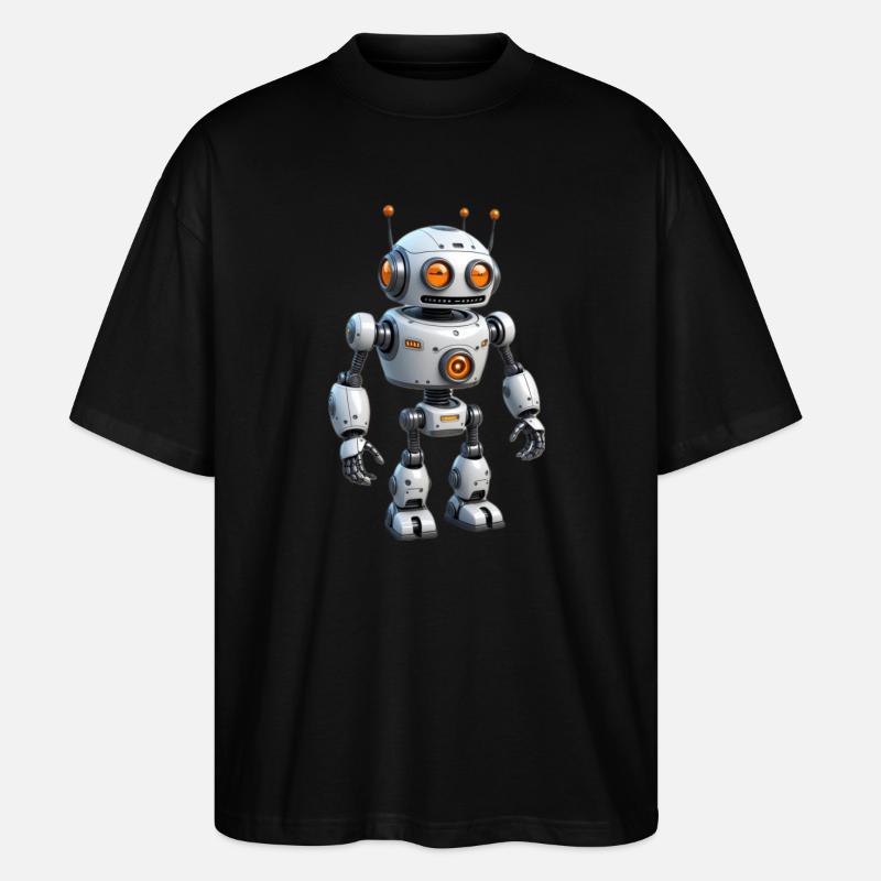 Robot de dessin animé - T-shirt bio Blaster 2.0 coupe oversize Stanley/Stella Unisexe - noir