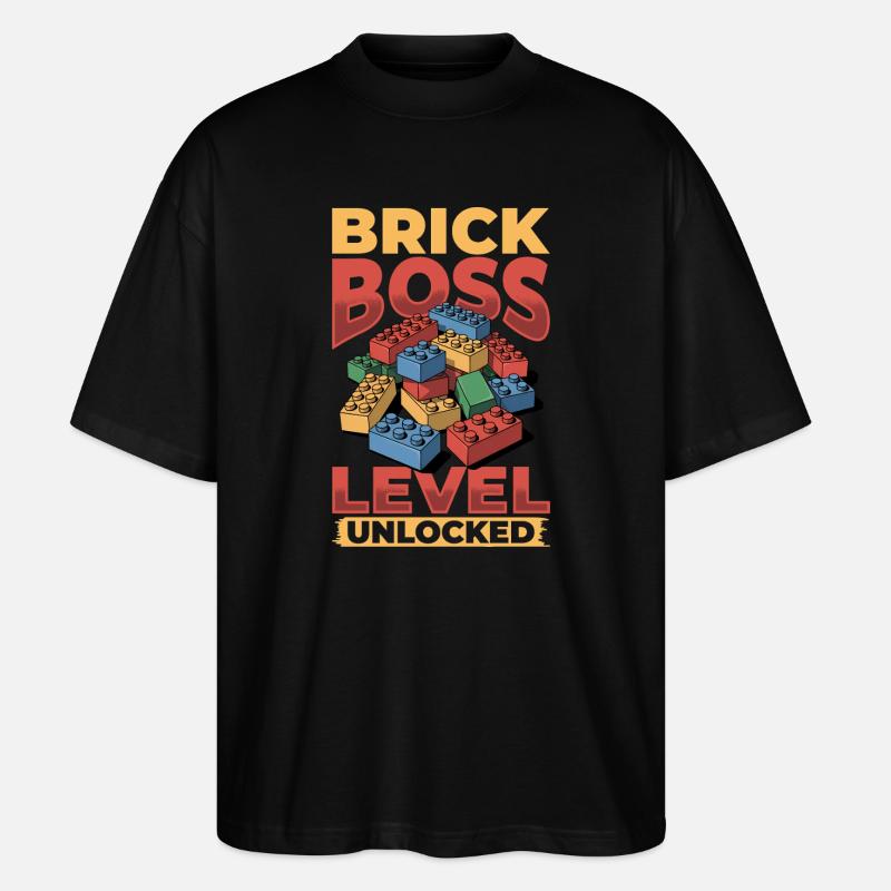 Blocs de construction Enfants Brick Builder - T-shirt bio Blaster 2.0 coupe oversize Stanley/Stella Unisexe - noir