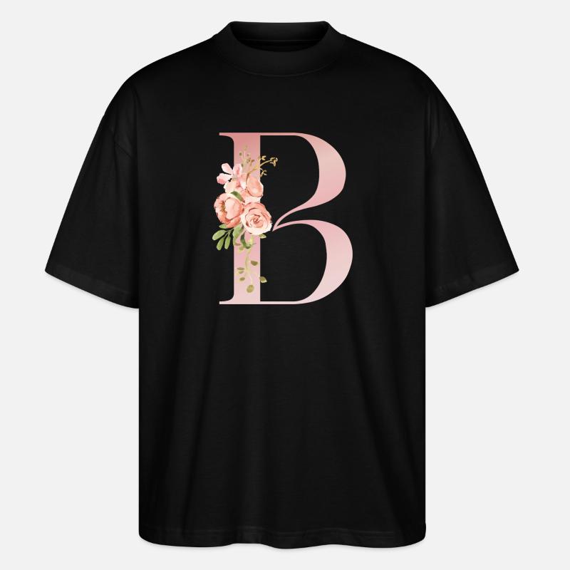 B Florale Pastel - T-shirt bio Blaster 2.0 coupe oversize Stanley/Stella Unisexe - noir