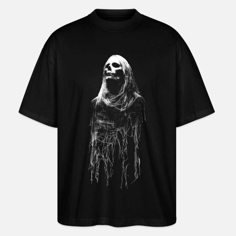 Schleiergeist im Spukgewand - Stanley/Stella Oversized Unisex Bio T-Shirt Blaster 2.0 - Schwarz