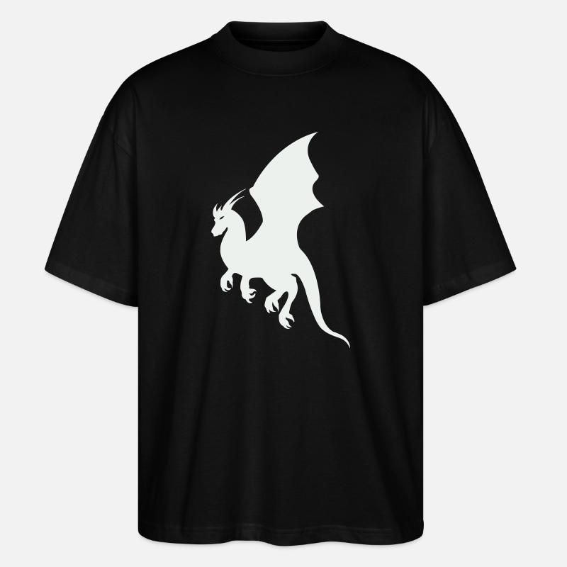 drache - Stanley/Stella Oversized Unisex Bio T-Shirt Blaster 2.0 - Schwarz