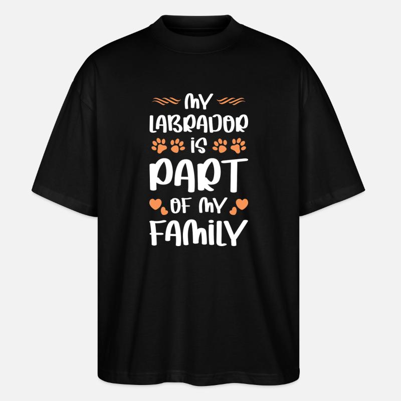 LABRADOR - Stanley/Stella Oversized Unisex Bio T-Shirt Blaster 2.0 - Schwarz