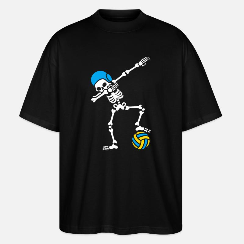 Skeleton Spike Volleyball Halloween - T-shirt bio Blaster 2.0 coupe oversize Stanley/Stella Unisexe - noir