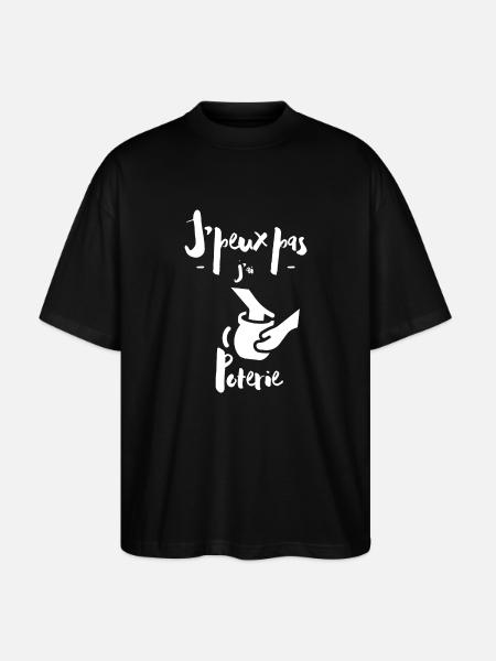 I Can't I Have Pottery - Stanley/Stella Oversized Unisex Organic T-shirt Blaster 2.0 - black