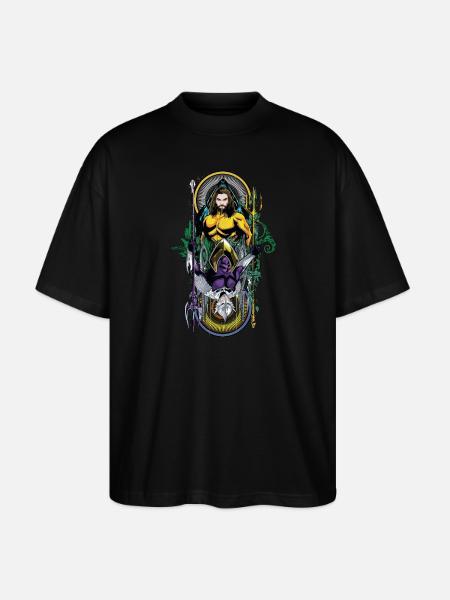 Aquaman Film Aquaman Sea King - Stanley/Stella Oversized Unisex Organic T-shirt Blaster 2.0 - black