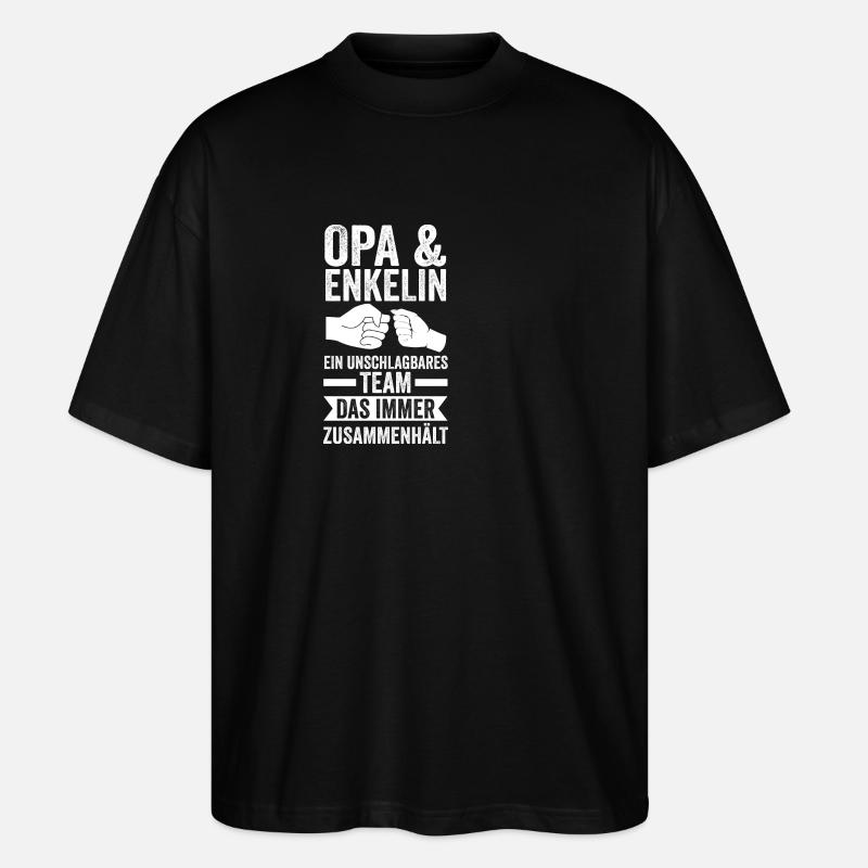 Papi et petit-fils - T-shirt bio Blaster 2.0 coupe oversize Stanley/Stella Unisexe - noir