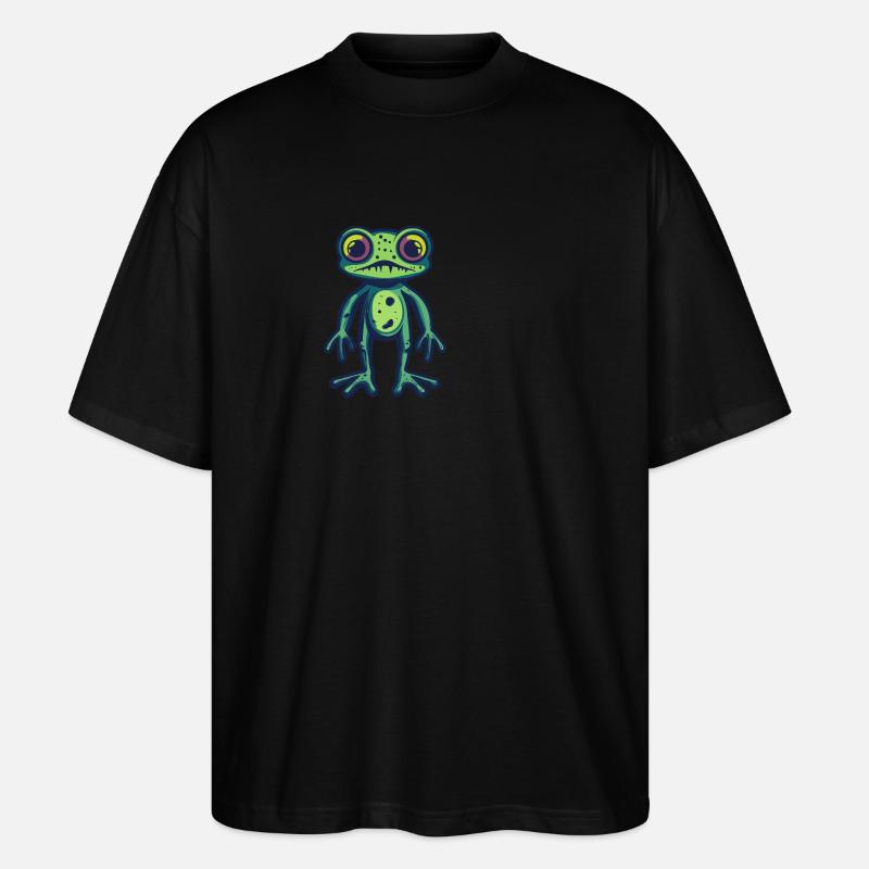 Frosch Halloween Tier - Stanley/Stella Oversized Unisex Bio T-Shirt Blaster 2.0 - Schwarz