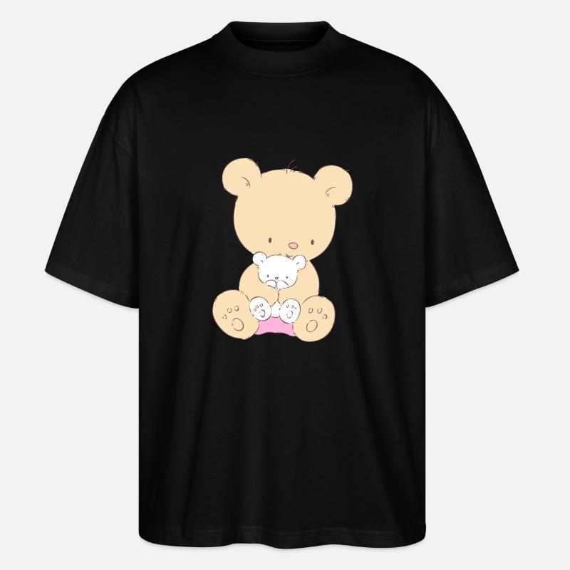 Bear with Teddy Bear - T-shirt bio Blaster 2.0 coupe oversize Stanley/Stella Unisexe - noir