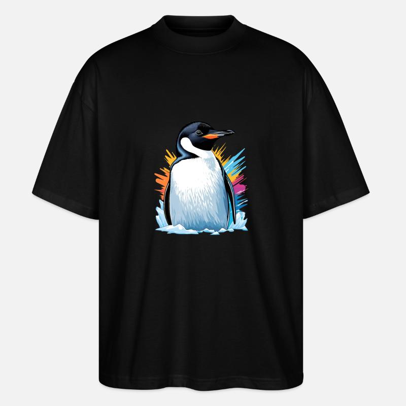 Kaiserpinguin - Stanley/Stella Oversized Unisex Bio T-Shirt Blaster 2.0 - Schwarz
